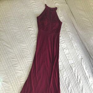 Burgandy Bridesmaid Gown - Davids Bridal (Nightway)